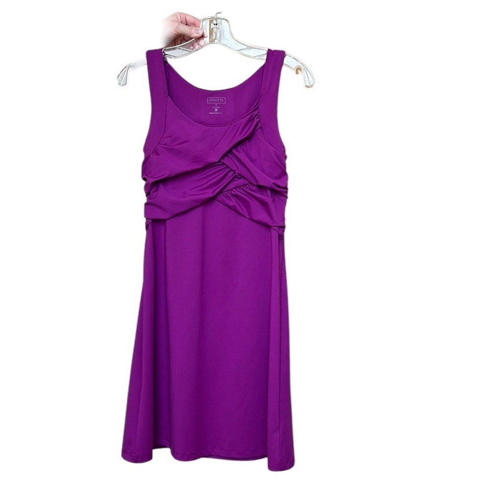 Athleta Tangelo‎ Twist Front Dress Magenta Purple S